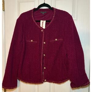 Adrianna‎ Papell wine colored blazer. Women’s size XL. NWT